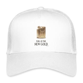 Le carburant est le nouvel humour Gold Benzin - Casquette trucker enfant - blanc - Devant