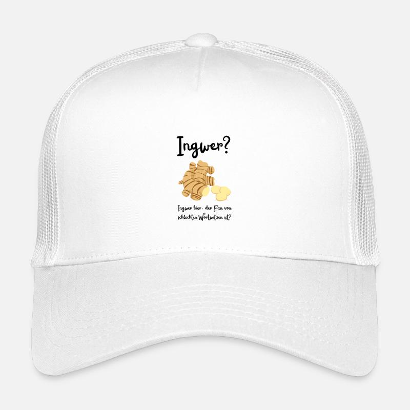 Ingwer - Wortwitz - Kinder Trucker-Cap - Weiß