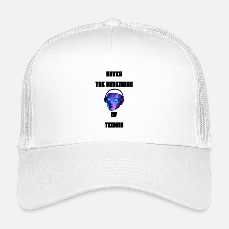 Neon Cyber Kopfhörer-Porträt Kinder Trucker-Cap