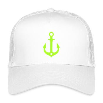 Neonanker mit Sternenbadge - Kinder Trucker-Cap - Weiß - Vorne