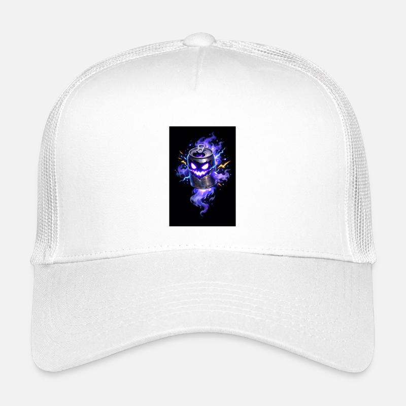 Violette Spukkanone Halloween - Kinder Trucker-Cap - Weiß