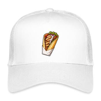 Illustration de wrap de poulet - Casquette trucker enfant - blanc - Devant