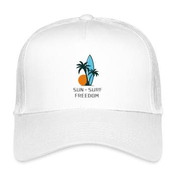 Sonne Surf Freiheit - Kinder Trucker-Cap - Weiß - Vorne