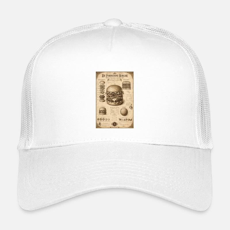 Vintage Burger Blueprint Kids’ Trucker Cap