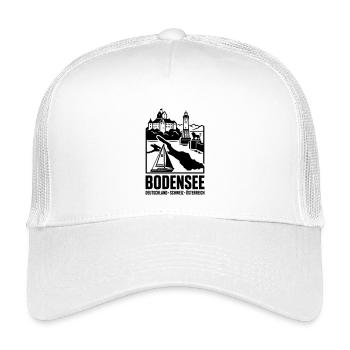 Bodensee Silhouette Wahrzeichen - Kinder Trucker-Cap - Weiß - Vorne