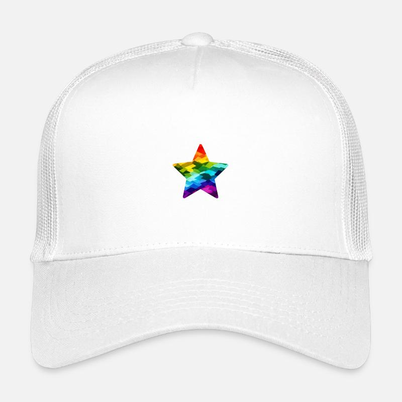 Rainbow Mosaic Star Kids’ Trucker Cap