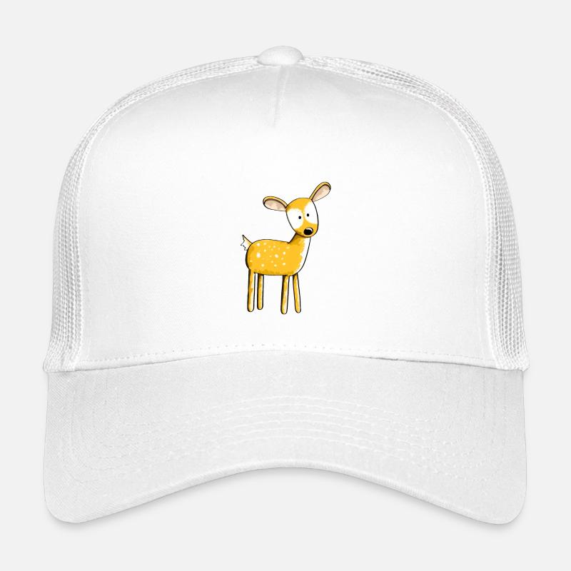 Süßes Rehkitz - Reh - Rehe - Ren - Hirsch - Comic - Kinder Trucker-Cap - Weiß