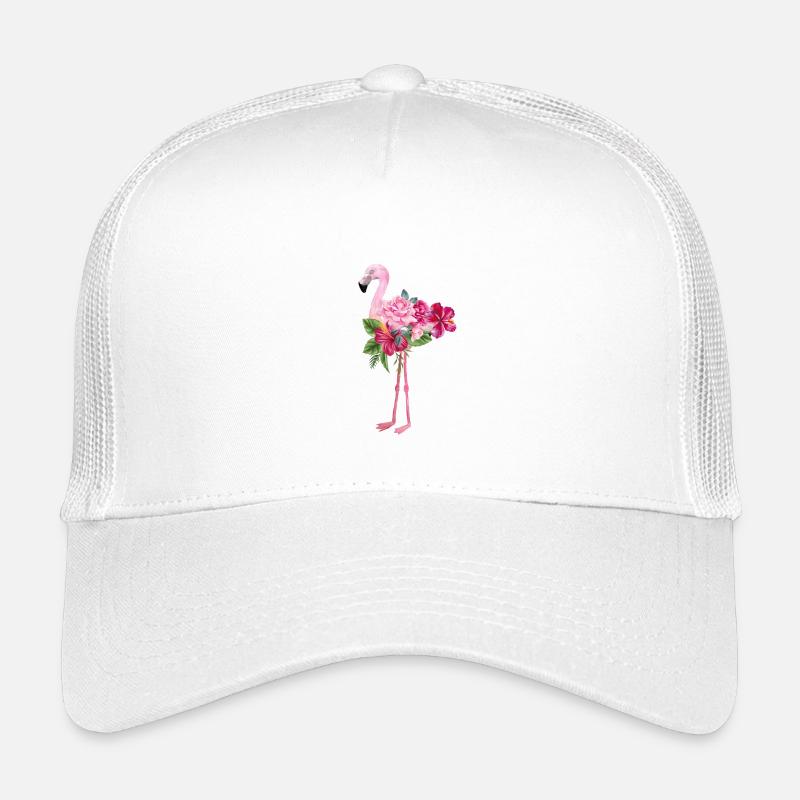 flamingo with flowers Kids’ Trucker Cap