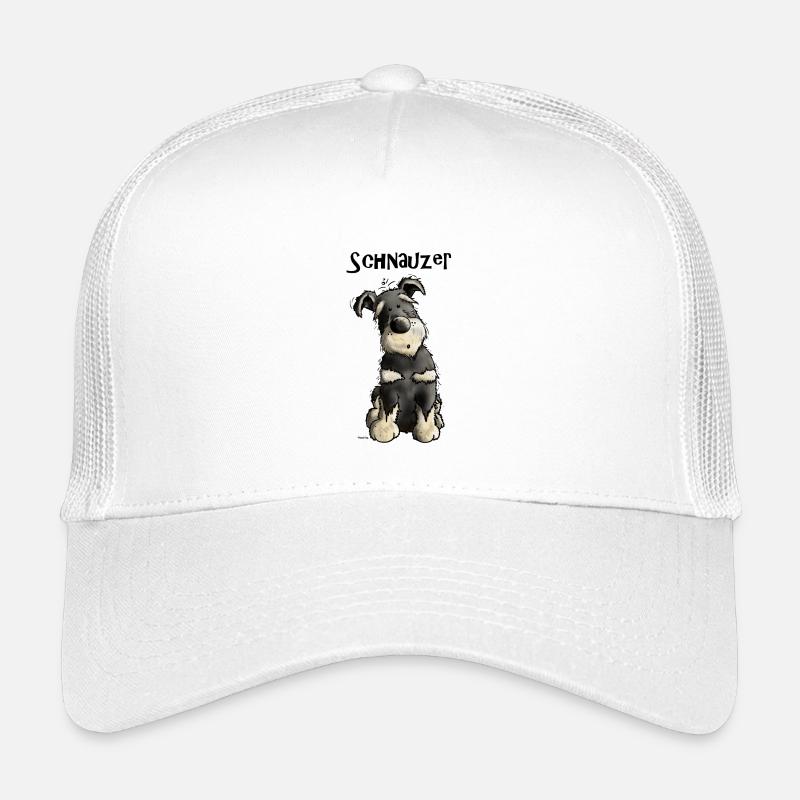Witziger Schnauzer - Kinder Trucker-Cap - Weiß