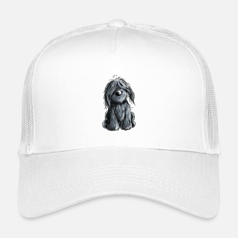 Knuffiger schwarzer Briard - Hund - Geschenk Kinder Trucker-Cap