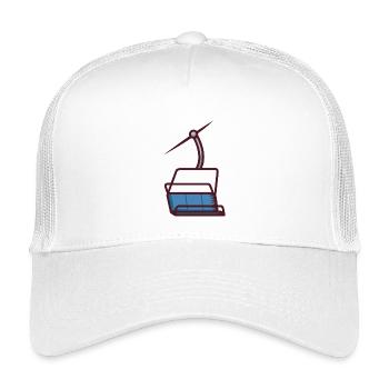 Abstract illustration of a cable car - Kids’ Trucker Cap - white - Front