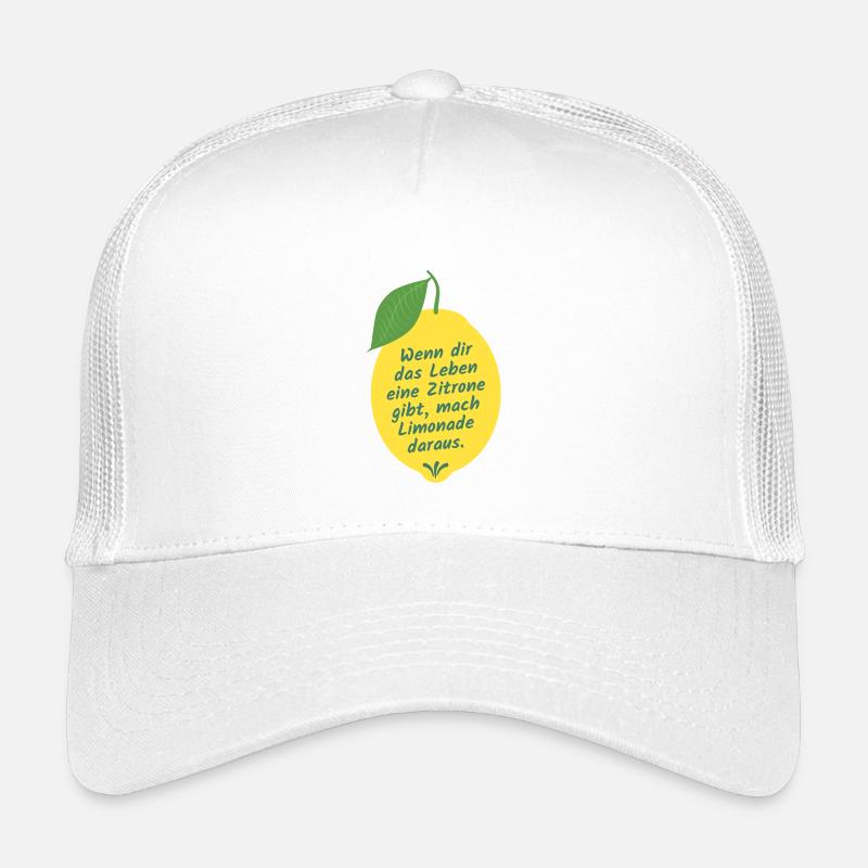 Zitronen Limonade Spruch Zitat Quote - Kinder Trucker-Cap - Weiß