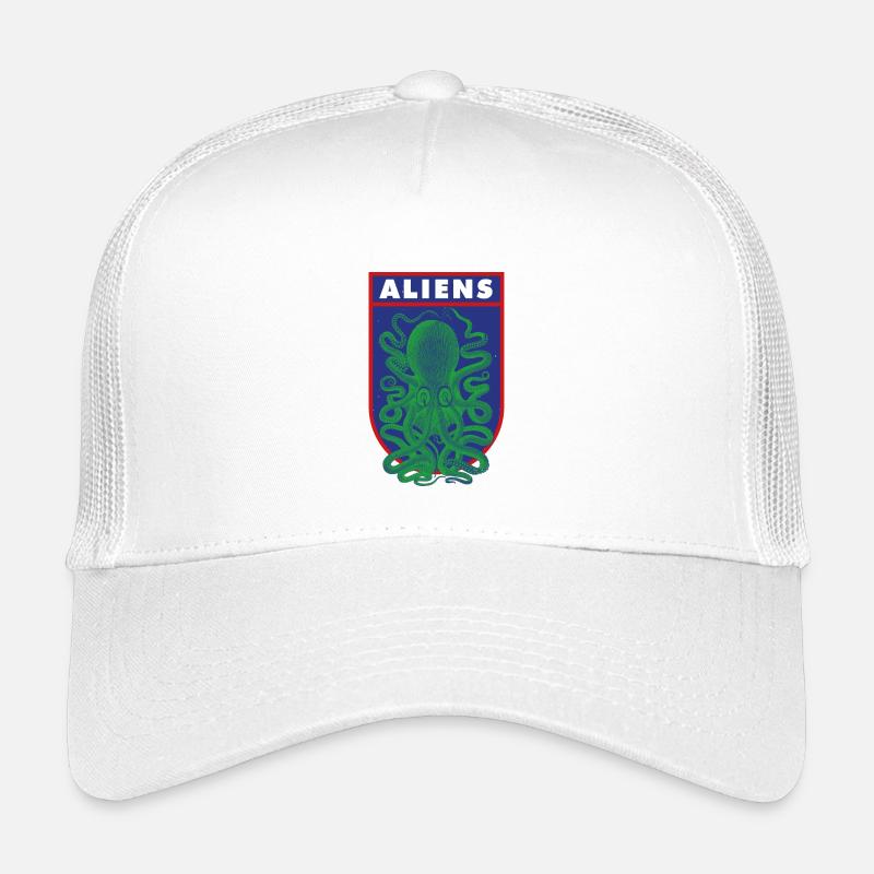Oktopus-Aliens - Kinder Trucker-Cap - Weiß
