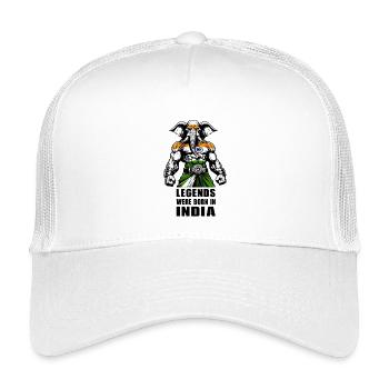 Motif de légendes d'éléphants d'Inde - Casquette trucker enfant - blanc - Devant