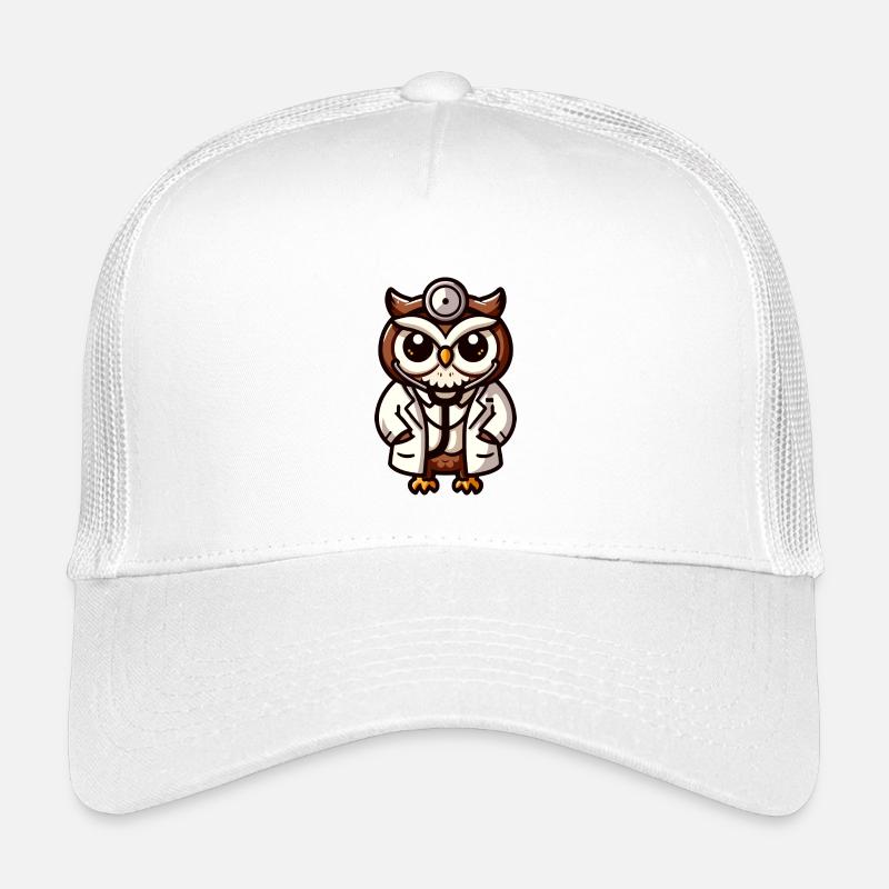 Mediwise Owl: Der gefiederte Arzt - Kinder Trucker-Cap - Weiß