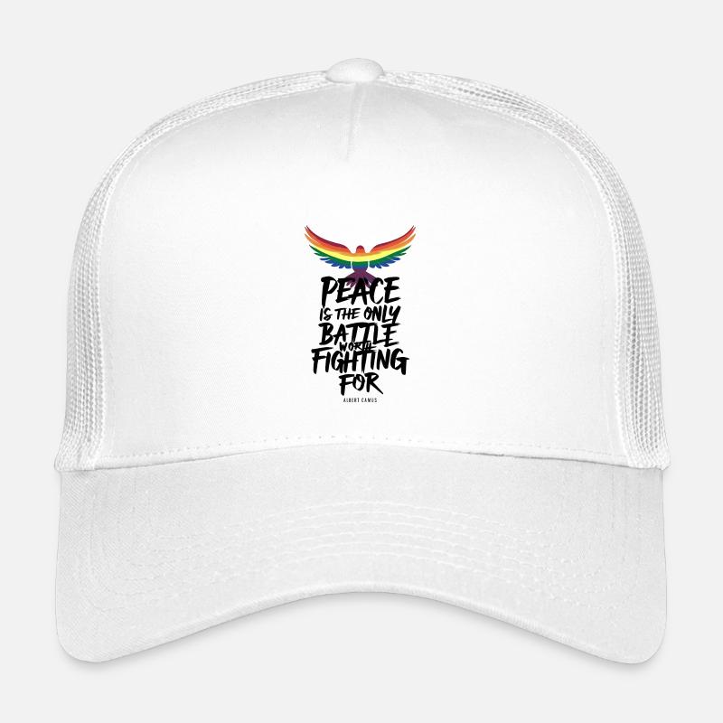 Fiery Rainbow Tongue Flight with Peace Message Kids’ Trucker Cap