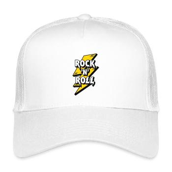 Electrifying Rock and Roll Lightning Design - Kids’ Trucker Cap - white - Front