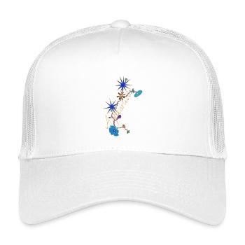 Aquarius – Magische Sternzeichen und Blumen - Kinder Trucker-Cap - Weiß - Vorne