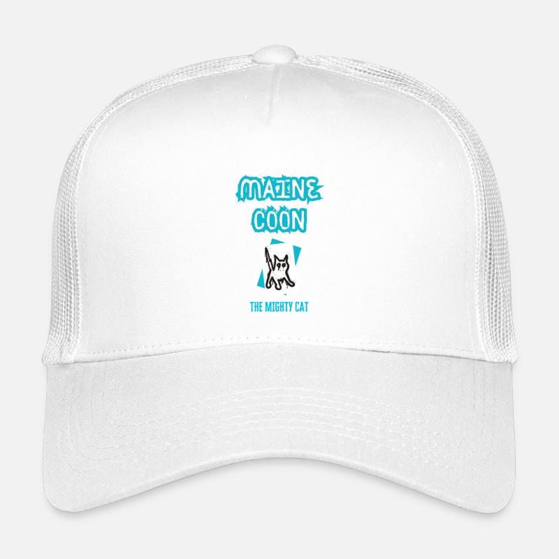 Maine Coon Die mächtige Punk-Katze - Kinder Trucker-Cap - Weiß