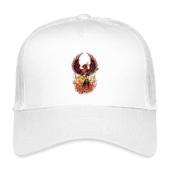 Feuriger Adler Gitarre Rock Design - Kinder Trucker-Cap - Weiß - Vorne
