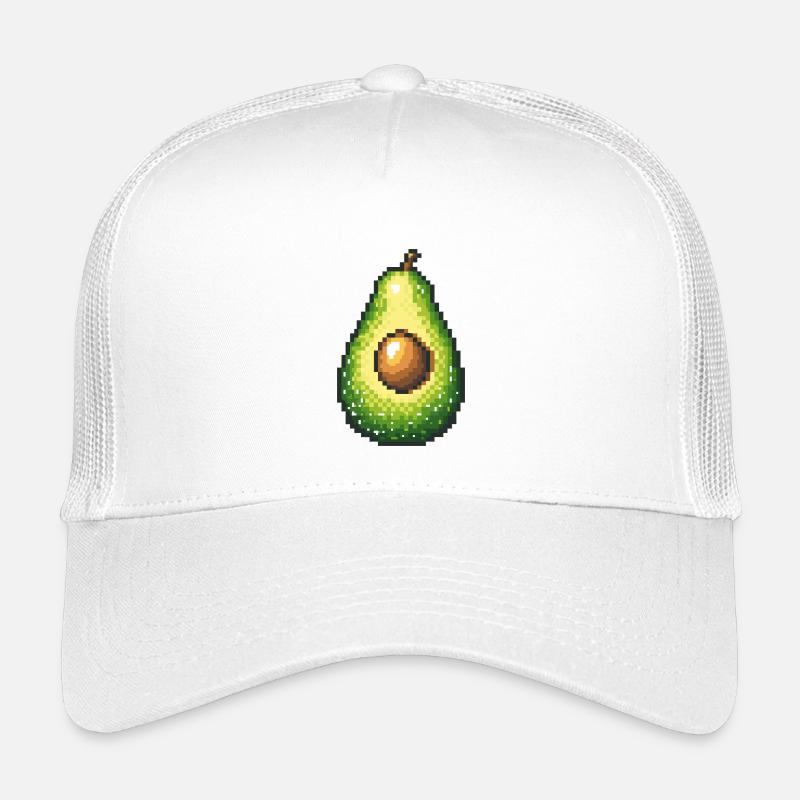 Pixel Avocado Retro Fruchtbild Kinder Trucker-Cap