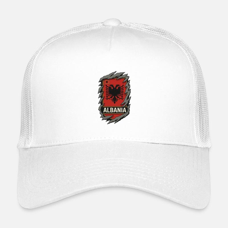 Albanischer Adler Emblem Schild - Kinder Trucker-Cap - Weiß
