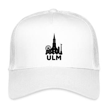 Ulm Silhouette - Kinder Trucker-Cap - Weiß - Vorne