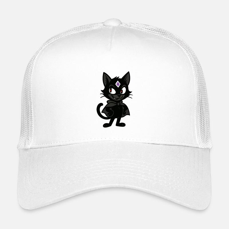 Bad Kitty Vibes - Kinder Trucker-Cap - Weiß