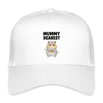 Mummy Dearest Hamster with Candy Corn - Kids’ Trucker Cap - white - Front