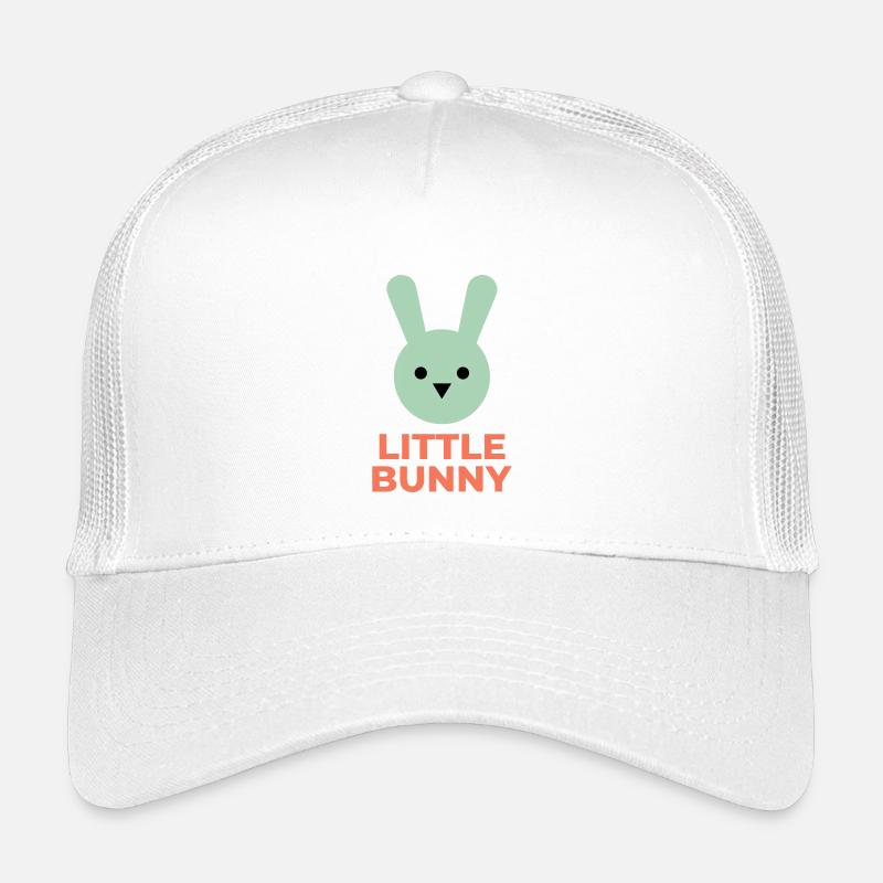 Minze Hase und kleiner Hase Text - Kinder Trucker-Cap - Weiß
