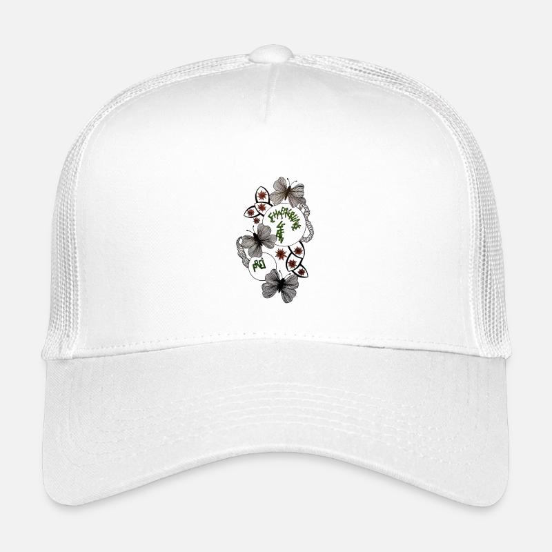 Motif floral de papillon dessiné à la main Casquette trucker enfant