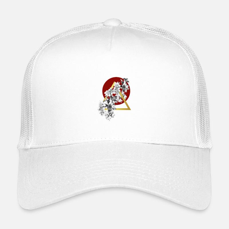 Geometric Golden Lilies Kinder Trucker-Cap