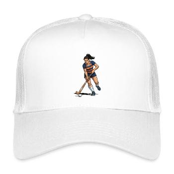 Hockey Player in Action - Kids’ Trucker Cap - white - Front
