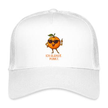 Shiny orange with style - Kids’ Trucker Cap - white - Front
