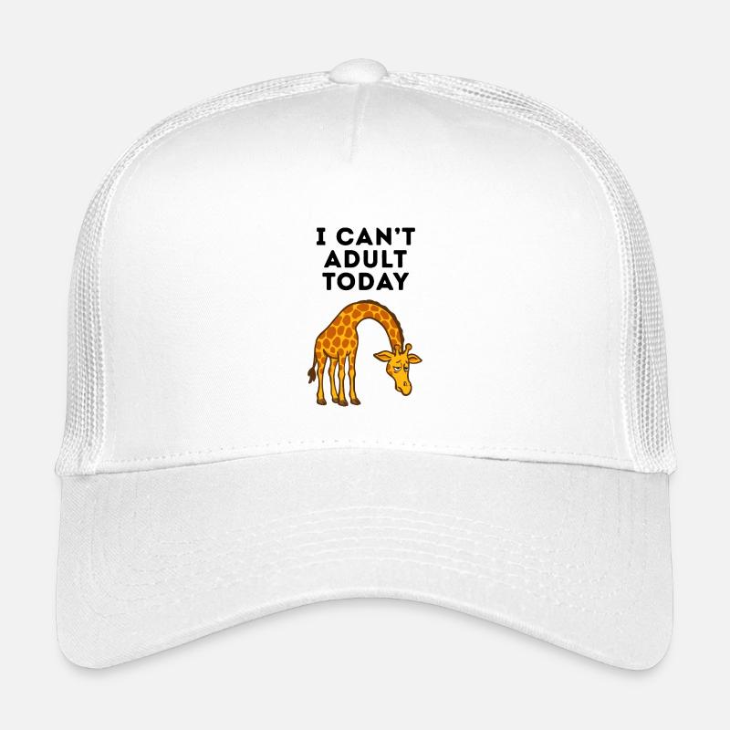 Tired giraffe - I can´t adult today Kids’ Trucker Cap
