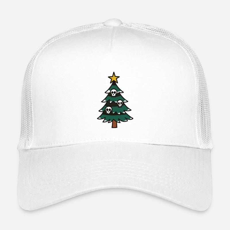 Düsterer Weihnachtsbaum mit Totenköpfen Kinder Trucker-Cap