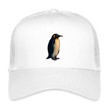 Penguin illustration with warm contrast - Kids’ Trucker Cap - white - Front