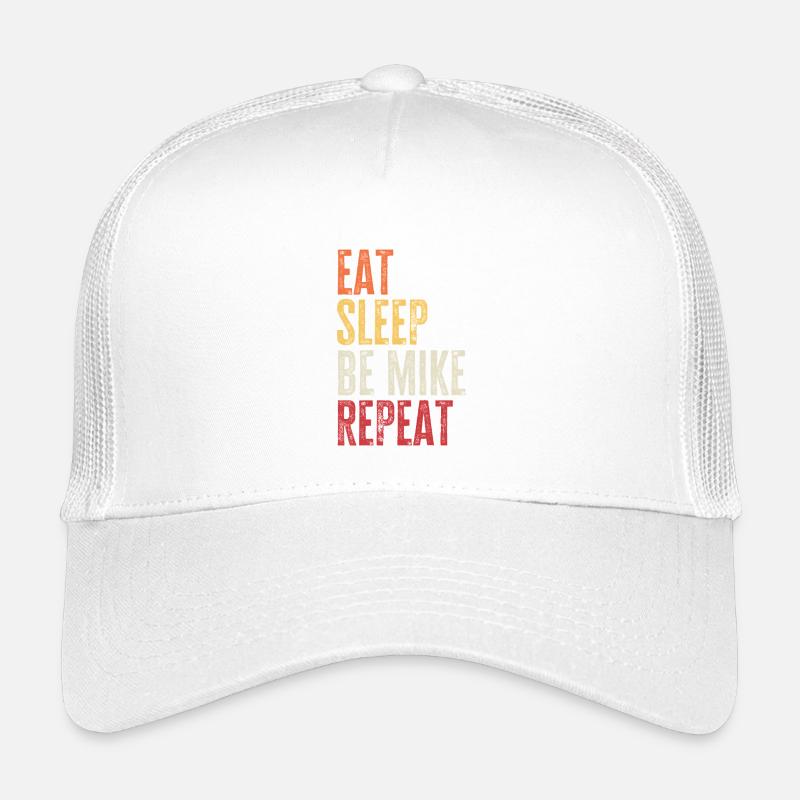 Manger Dormir Être Mike Répète Nom Rétro Casquette trucker enfant