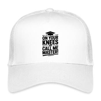 Master-Abschluss Universität lustiger Spruch - Kinder Trucker-Cap - Weiß - Vorne
