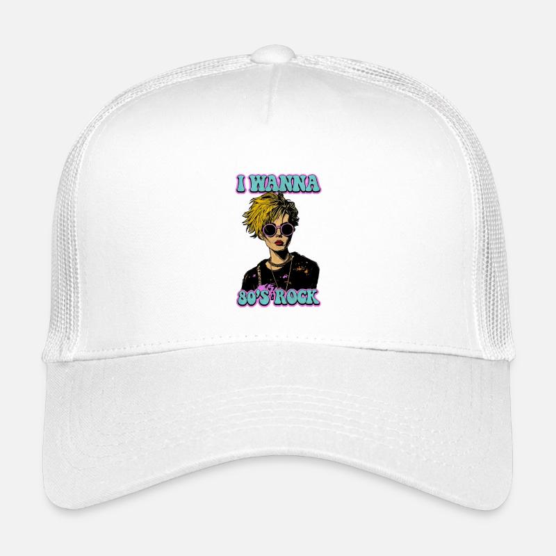 Ich will 80er Rock - Kinder Trucker-Cap - Weiß
