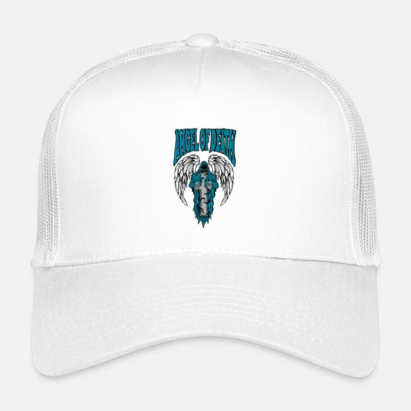 Todesengel-Wappen mit blauen Flügeln Kinder Trucker-Cap