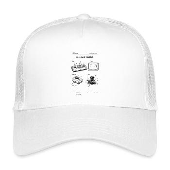 Retro-Spielkonsolen-Blueprint-Patent - Kinder Trucker-Cap - Weiß - Vorne