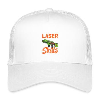 Laser Skills Funny Gaming Blaster Art - Kinder Trucker-Cap - Weiß - Vorne