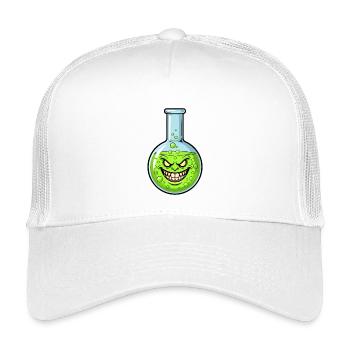 Bouteille d’alchimie verte avec un sourire sombre - Casquette trucker enfant - blanc - Devant