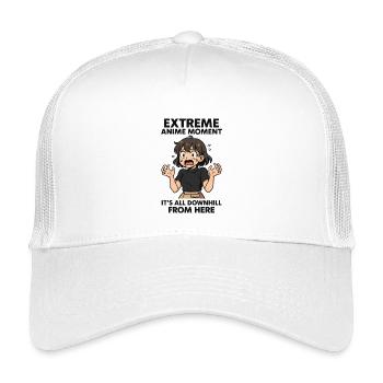 Extreme Anime Moment Downhill Vibe - Kids’ Trucker Cap - white - Front