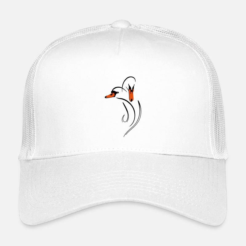 Duo de cygnes amoureux Casquette trucker enfant