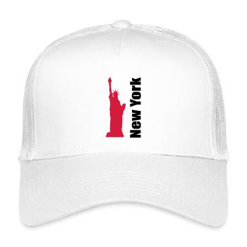 New York - Kinder Trucker-Cap - Weiß - Vorne