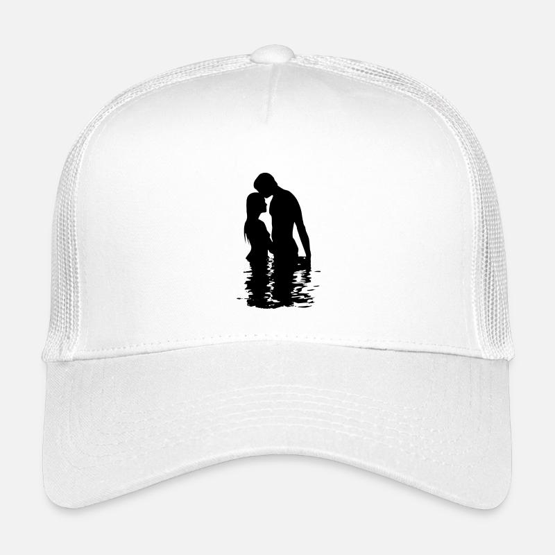 Couple relationship gift Valentine's Day - Kids’ Trucker Cap - white