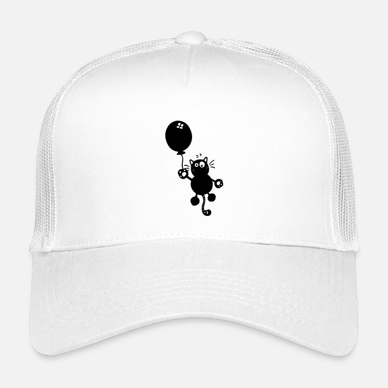 Katze mit Ballon - Kinder Trucker-Cap - Weiß