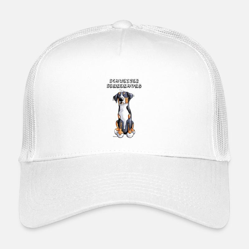 Schweizer Sennenhund - Kinder Trucker-Cap - Weiß